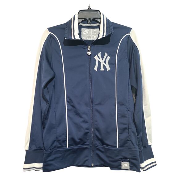 Nike Jackets & Blazers - Vintage Nike NY Yankees Full Zip Track Jacket Blue Medium 8-10 GUC